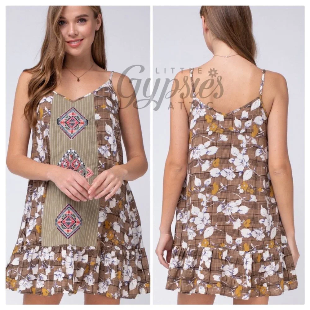 Entro Mixed Media Tunic Dress - Picture 3 of 14